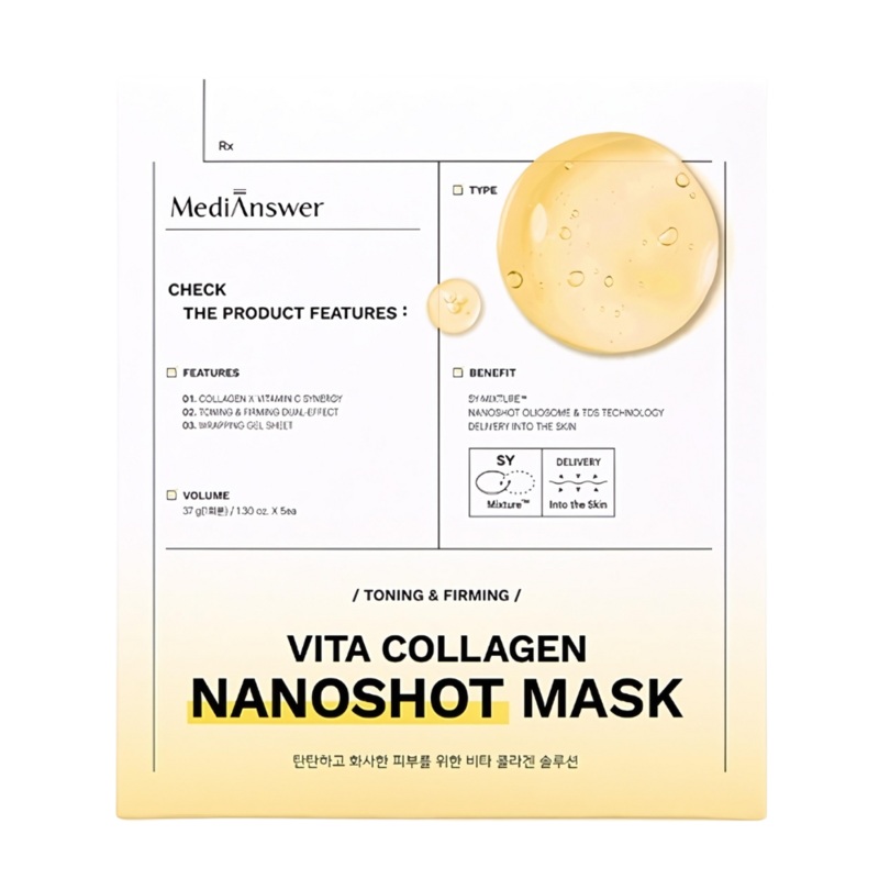 MediAnswer Vita Collagen Nano Shot Mask 37g * 5ea