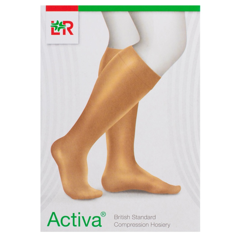 Below Knee Stockings Class 2 Open Toe Sand Small 1 pair Small Sand
