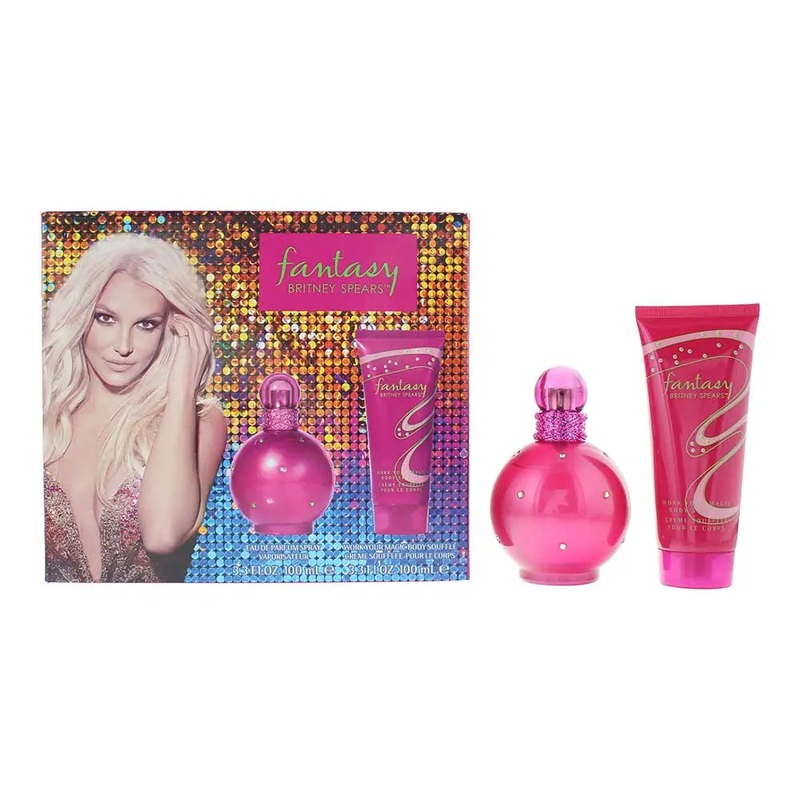 Britney Spears Fantasy 2 Piece Gift Set: Eau De Parfum 100ml – Body Souffle 100ml