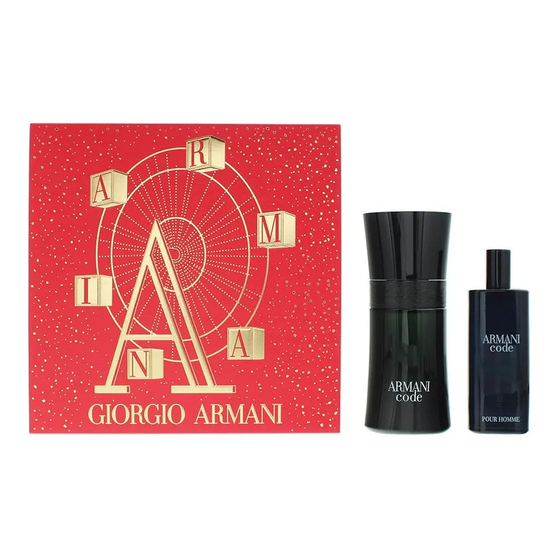 Giorgio Armani Code Pour Homme 2 Piece Gift Set: Eau De Toilette 50ml – Eau De Toilette 15ml