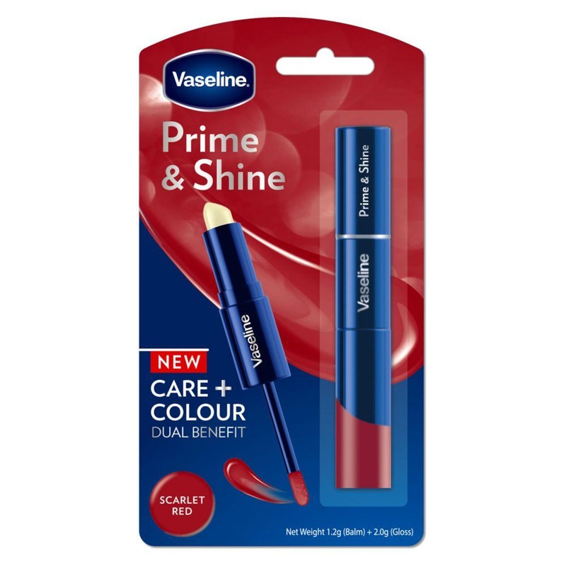 Prime & Shine Scarlet 2-In-1 Lip Balm And Coloured Gloss