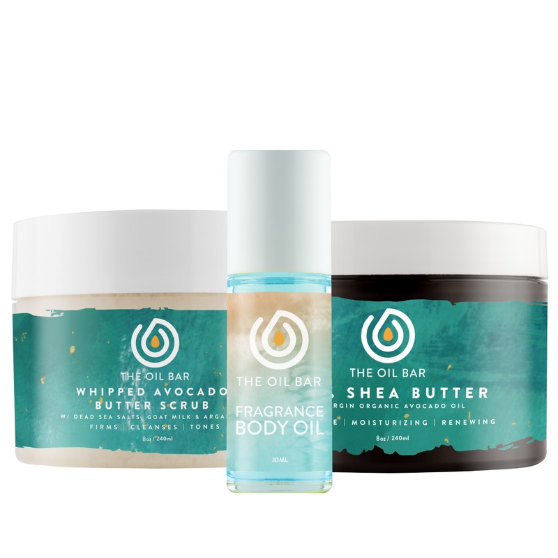 “Queen” Essential Oil Blend 3 Pc Scrub Gift Set