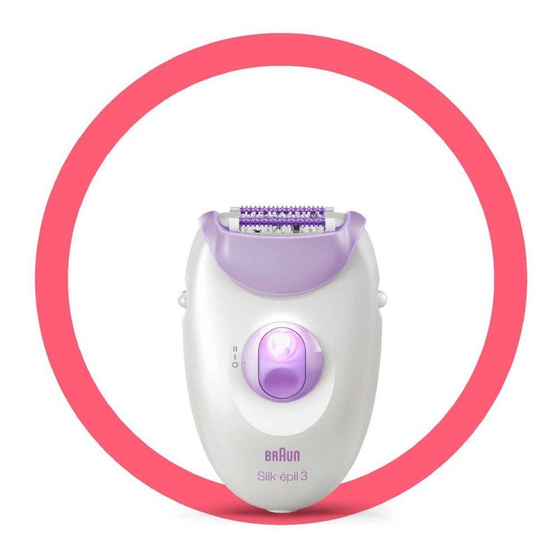 Silk-pil 3 3-170, Epilator For Long-Lasting Hair Removal – White/Purple
