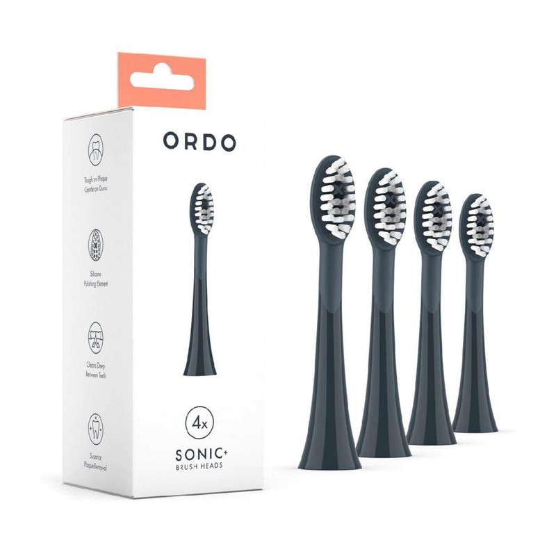 Sonic+ Replacement Brush Head – Charcoal Grey – Pack Of 4