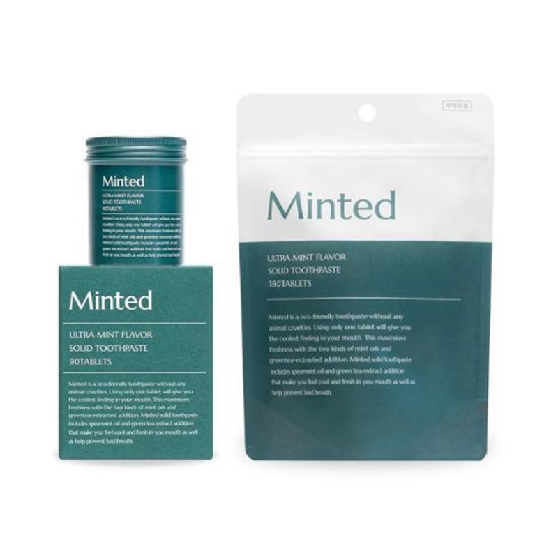 Minted Ultra Mint Flavor Solid Toothpaste 90 Tablets Standard Type : 90 tablets