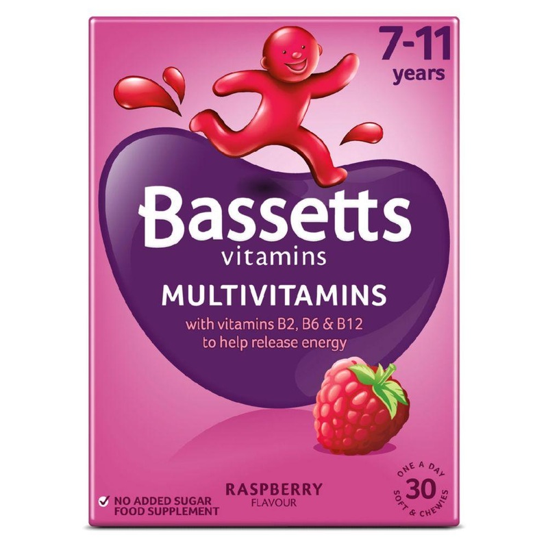 Multivitamins Raspberry Flavour Soft & Chewies 7-11 Years – 30