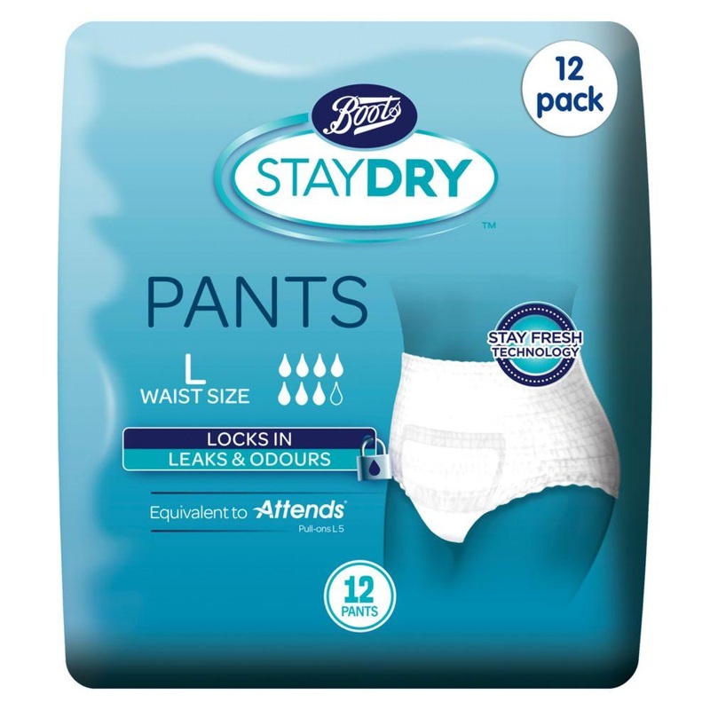 Staydry Pants Large – 144 Pants (12 Pack Bundle)