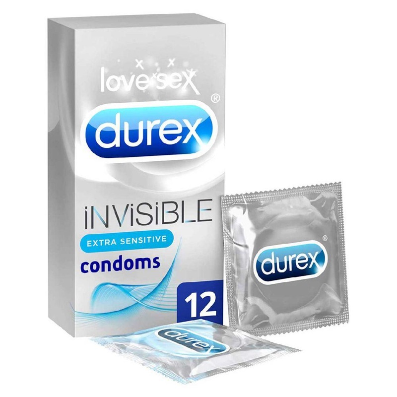 Invisible Extra Thin Extra Sensitive Condoms – 12 Pack
