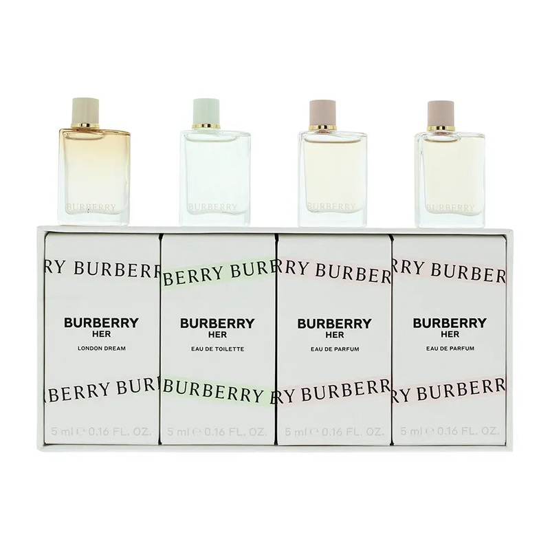 Burberry Her 4 Piece Gift Set: Eau de Parfum 5ml – Eau de Parfum 5ml – Eau de To