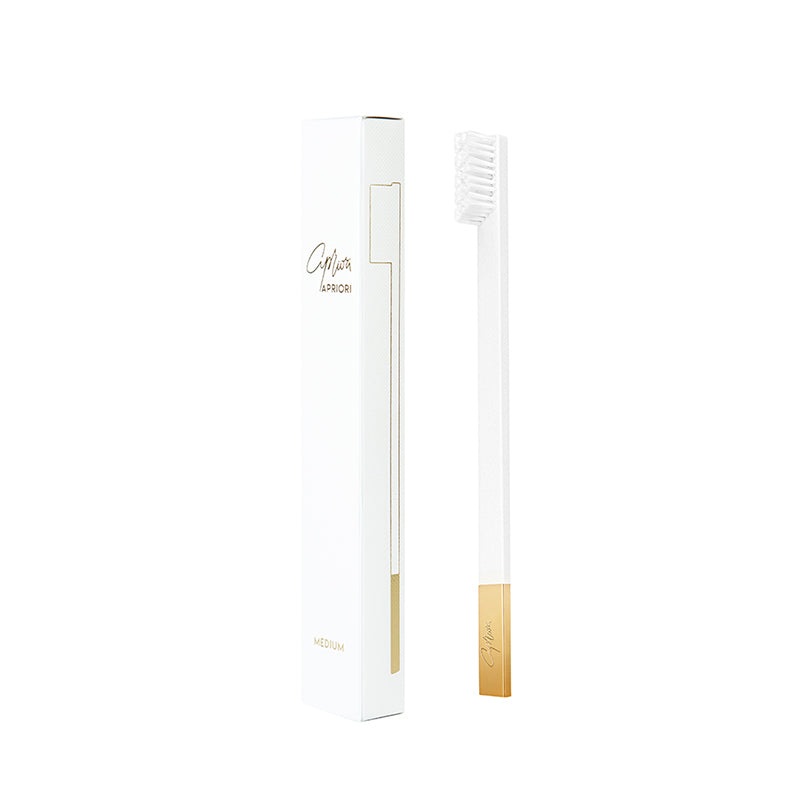 Slim White Gold Medium Toothbrush