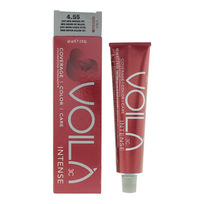 Intercosmo Voil 3C Intense 4.55 Medium Brown Intense Mahogany Hair Colour 60ml