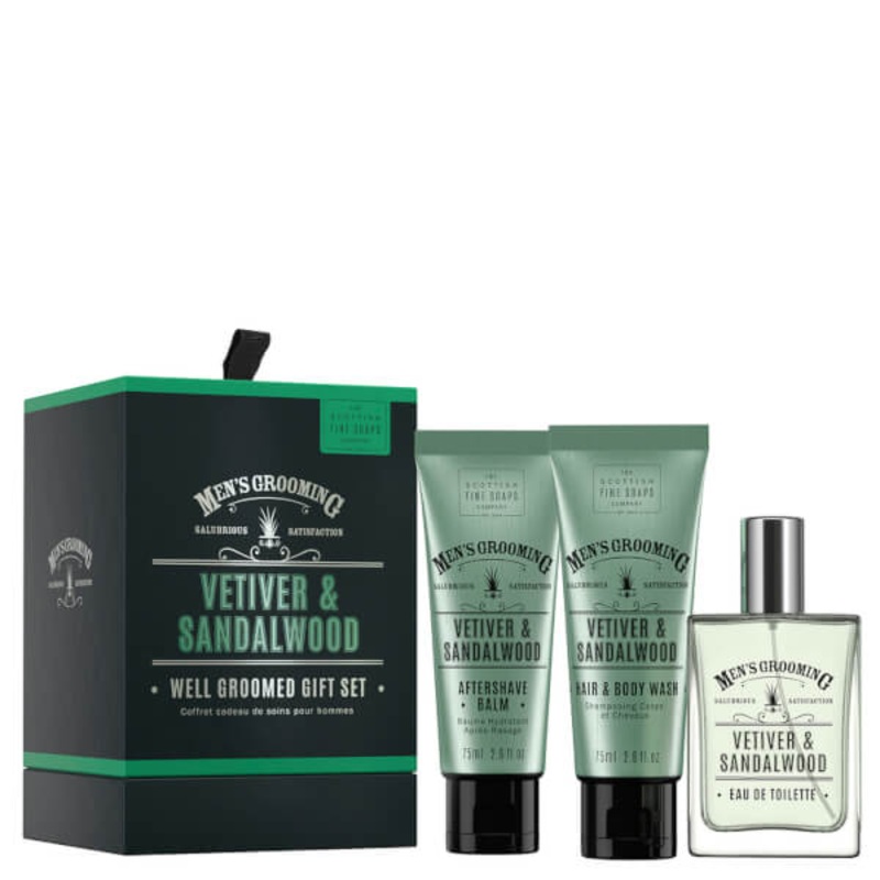 Scottish Fine Soaps Gifts & Sets Men’s Grooming Vetiver and Sandalwood Eau de Toilette Spray 50ml Gift Set 50ml