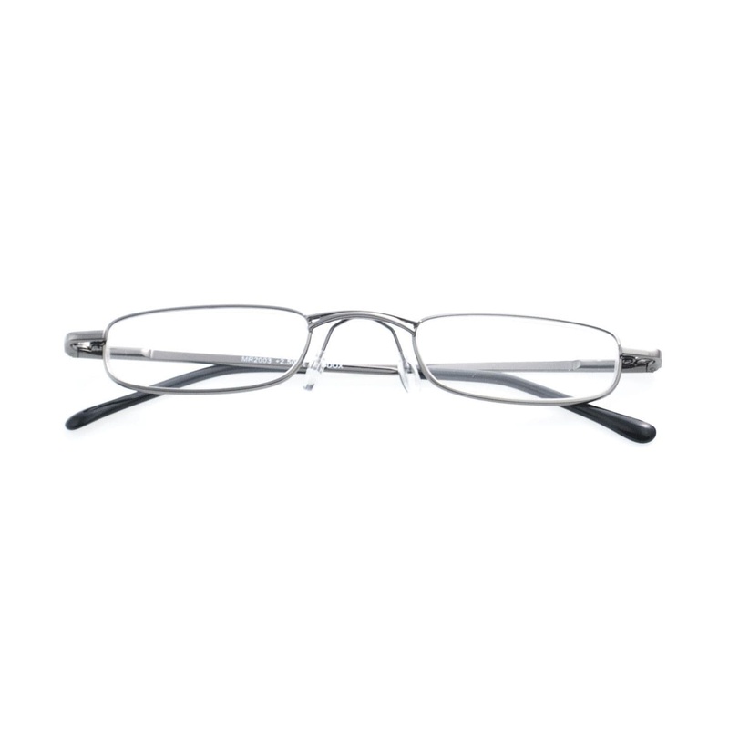 Slim Reading Glasses Gun Grey +2.50