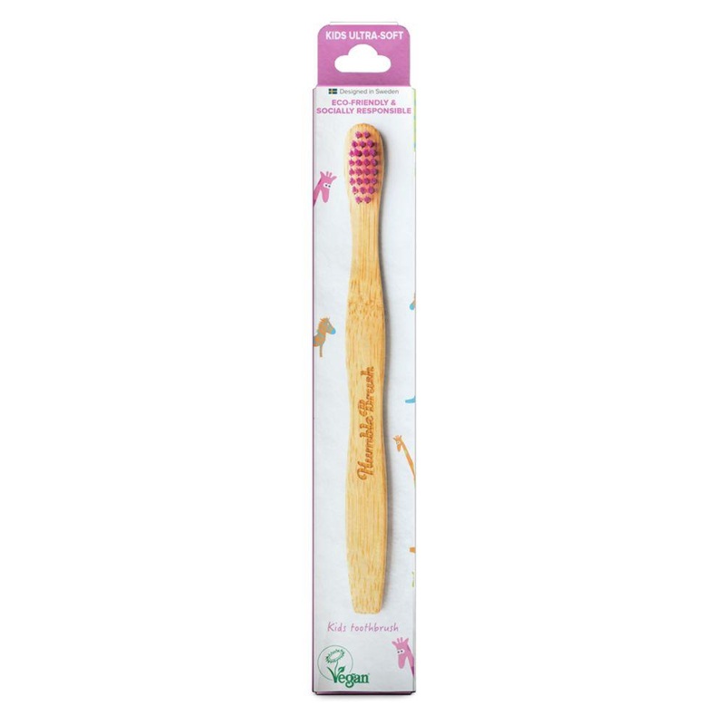 Brush Bamboo Toothbrush Kids Purple