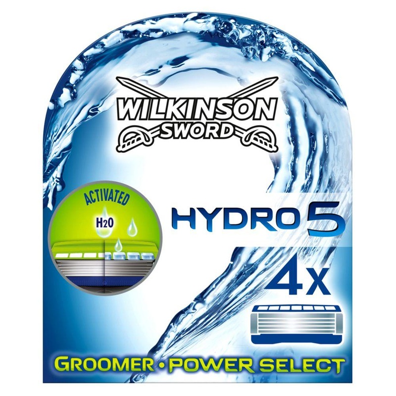Hydro 5 Groomer & Power Select Men’S Razor Blades X4