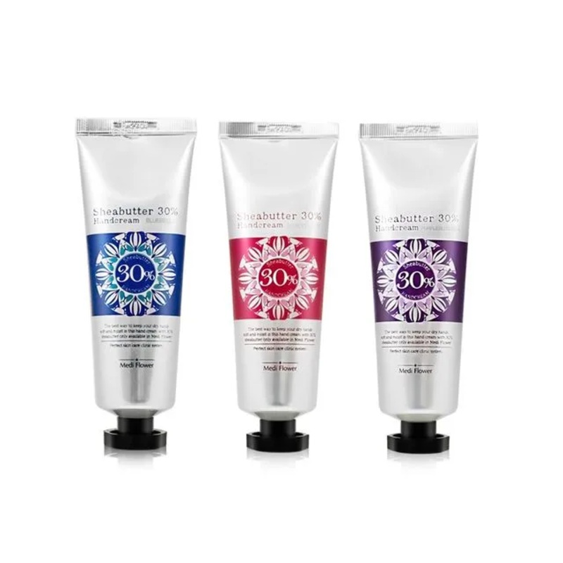 MediFlower Shea Butter 30% Hand Cream 80g – 3 Types 80g Blue Bell