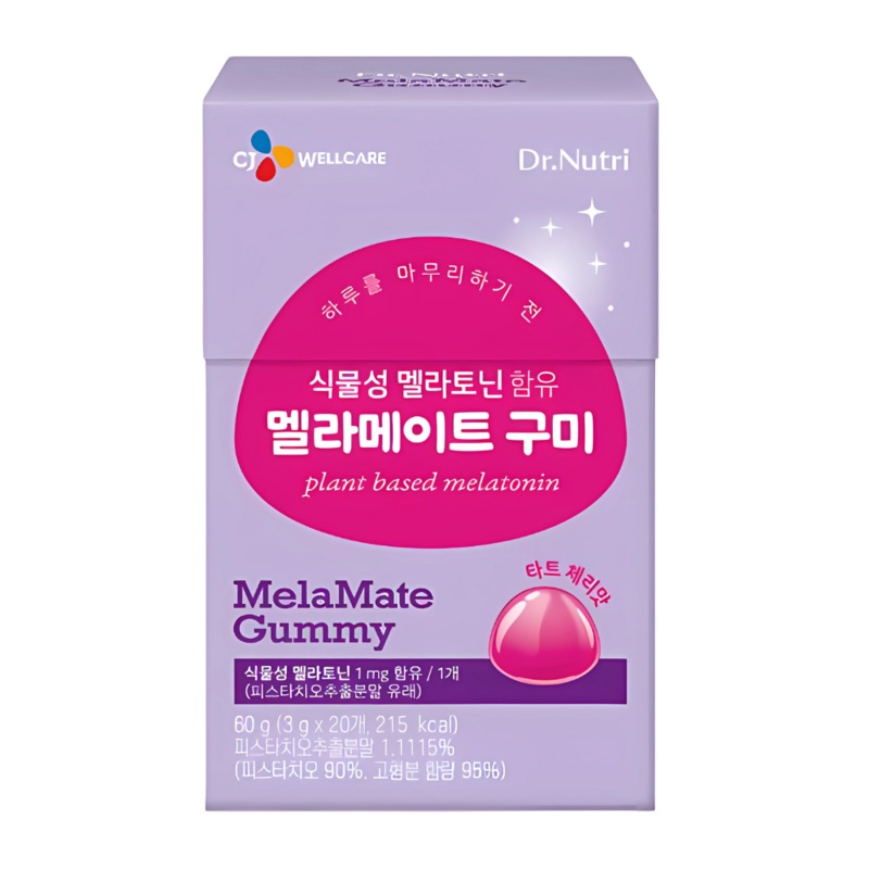 CJ Wellcare Dr.Nutri Melamate Gummies with Melatonin 60g (20 Gummies)