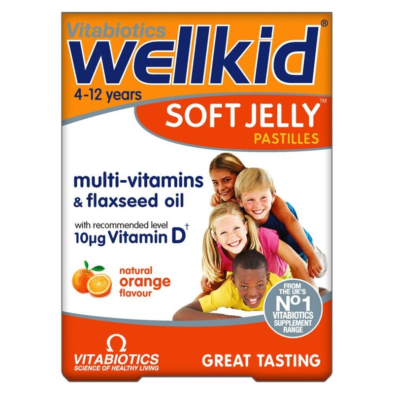 Wellkid Soft Jelly 30 Pastilles – Natural Orange Flavour