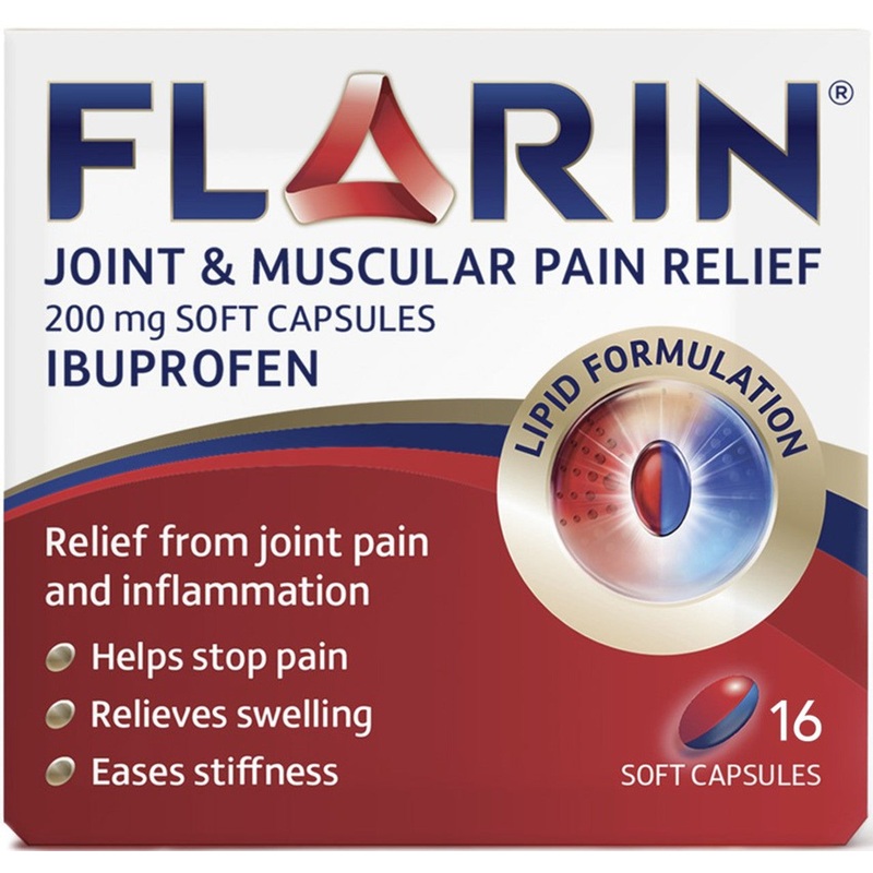 Joint and Muscular Pain Relief 200mg Ibuprofen 16 capsules