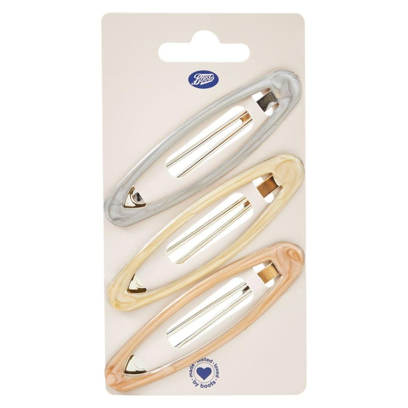 Oval Hair Clips X3