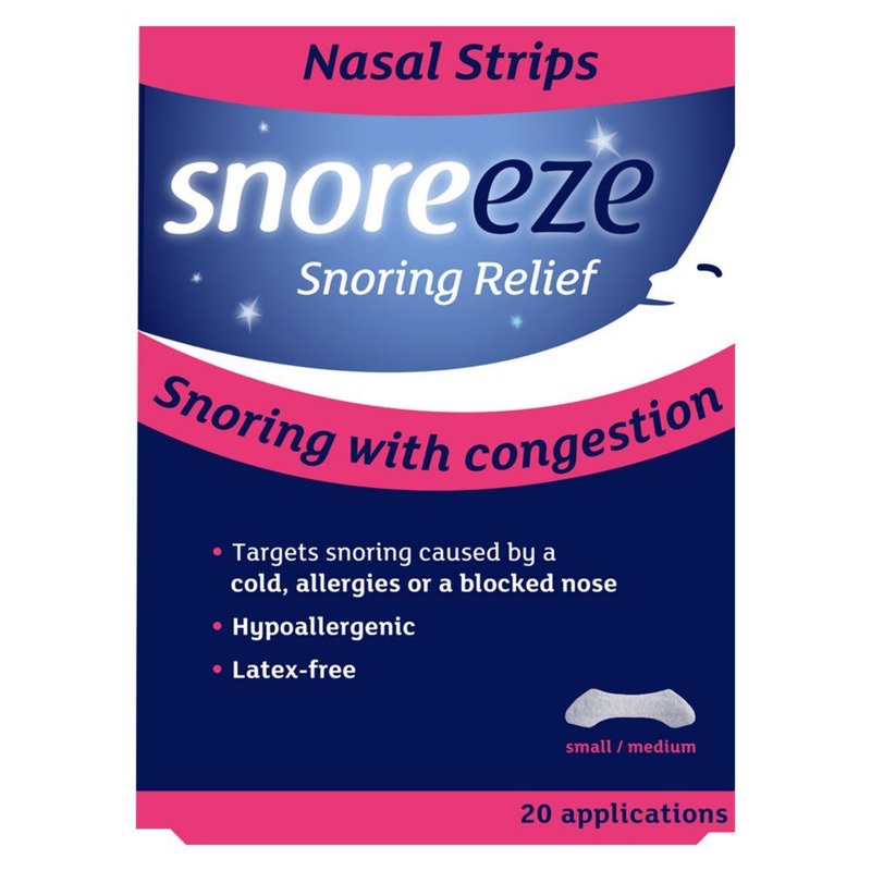 Snoring Relief Nasal Strips Small/Medium – 20 Applications