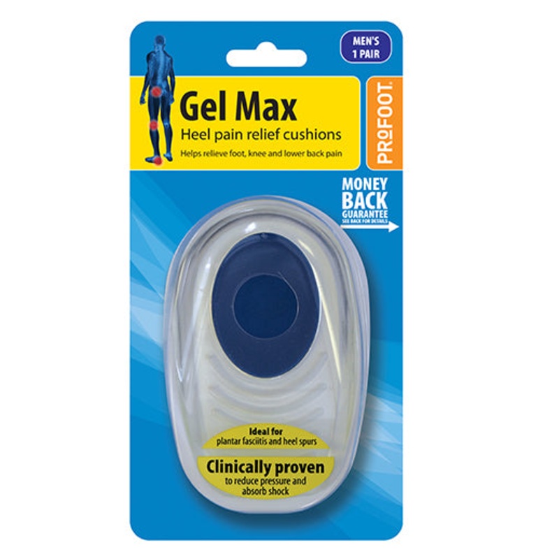 Gel Max Men’s Heel Pain Relief Cushions 1 pair