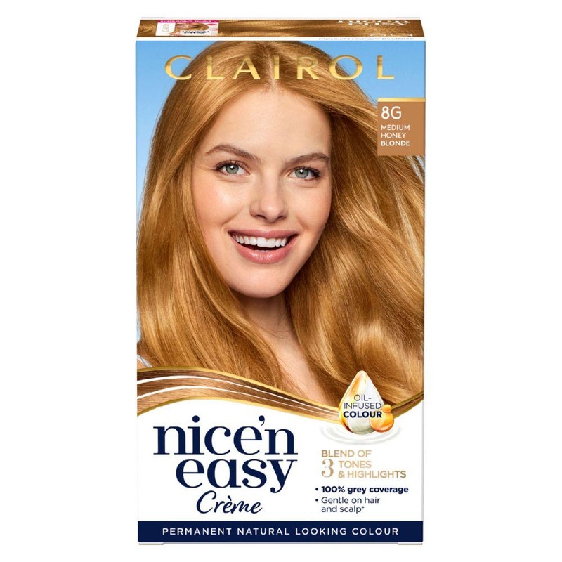 Nice N Easy Permanent Hair Dye 8G Medium Honey Blonde 177Ml