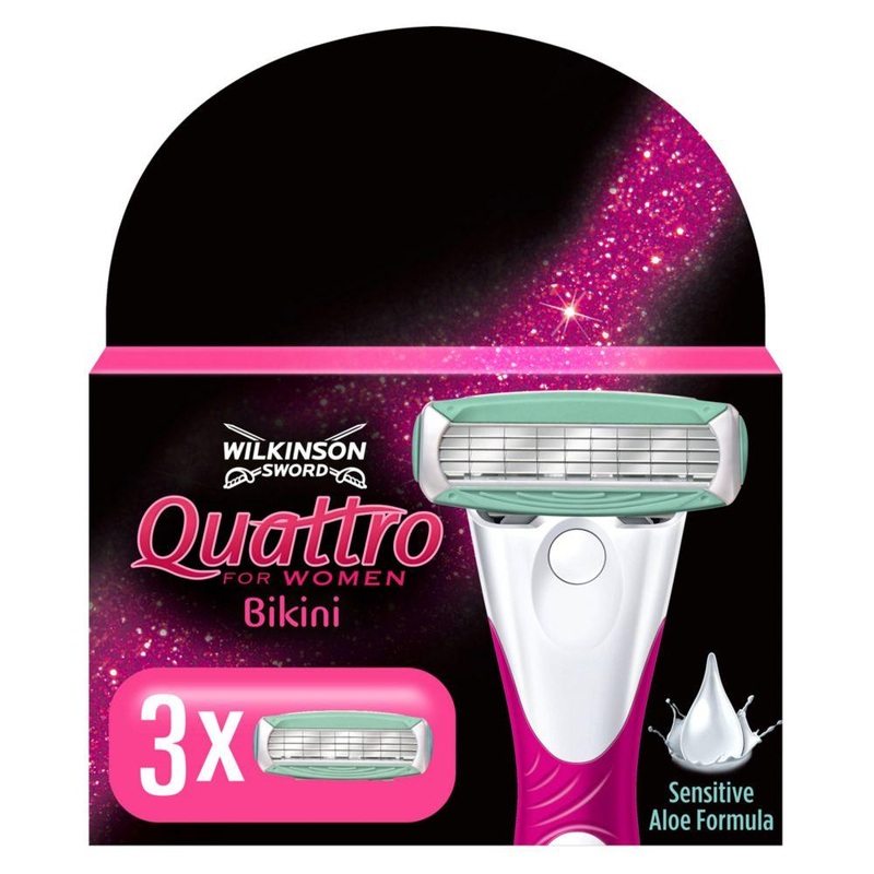 Quattro For Women Bikini Razor Blades X3