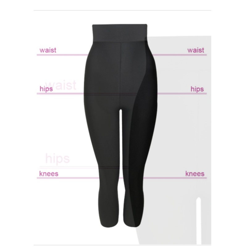 Anti-Cellulite Leggings, Black, Long, small Small Black