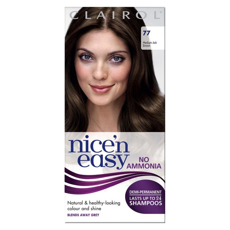 Nice N Easy No Ammonia Semi-Permanent Hair Dye 77 Medium Ash Brown