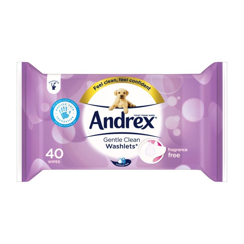 Gentle Clean Washlets – 40 Flushable Wipes