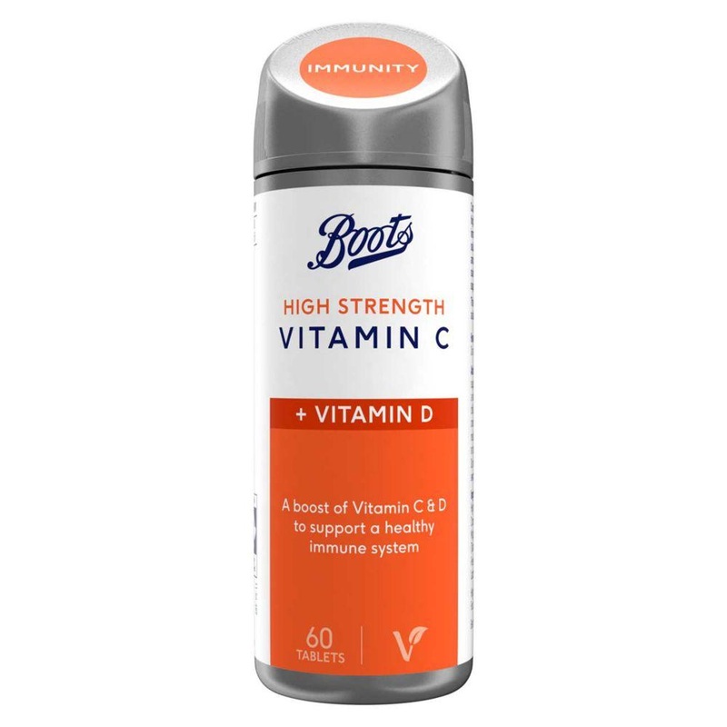 High Strength Vitamin C + Vitamin D, 60 Tablets