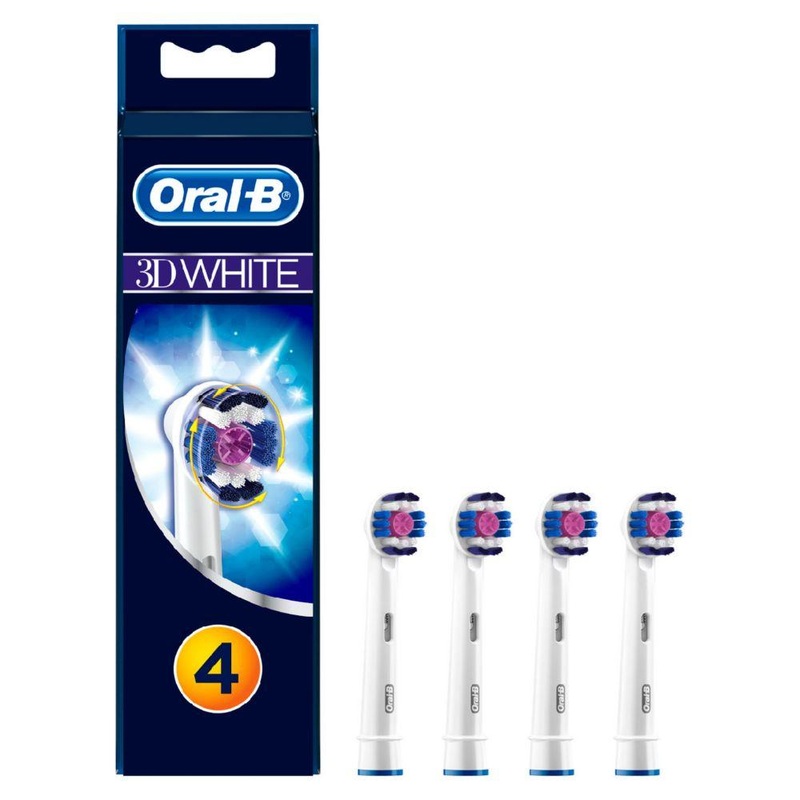 3D White Replacement Electric Toothbrush Heads 4 Pack