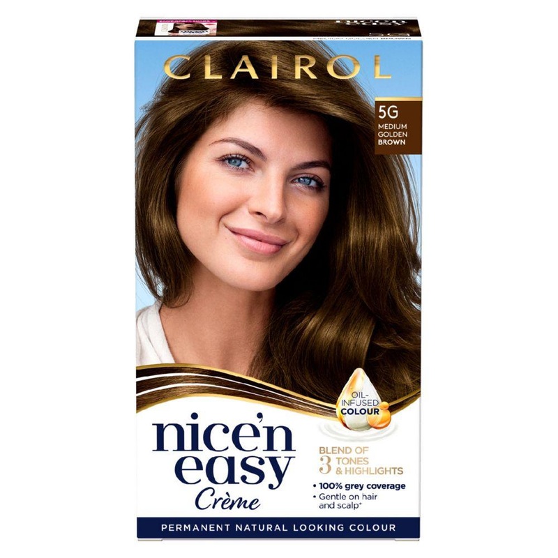 Nice N Easy Permanent Hair Dye 5G Medium Golden Brown 177Ml