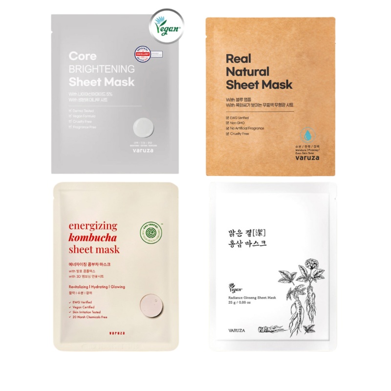 varuza Sheet Mask 25g/30g 10ea Core Brightening Sheet Mask