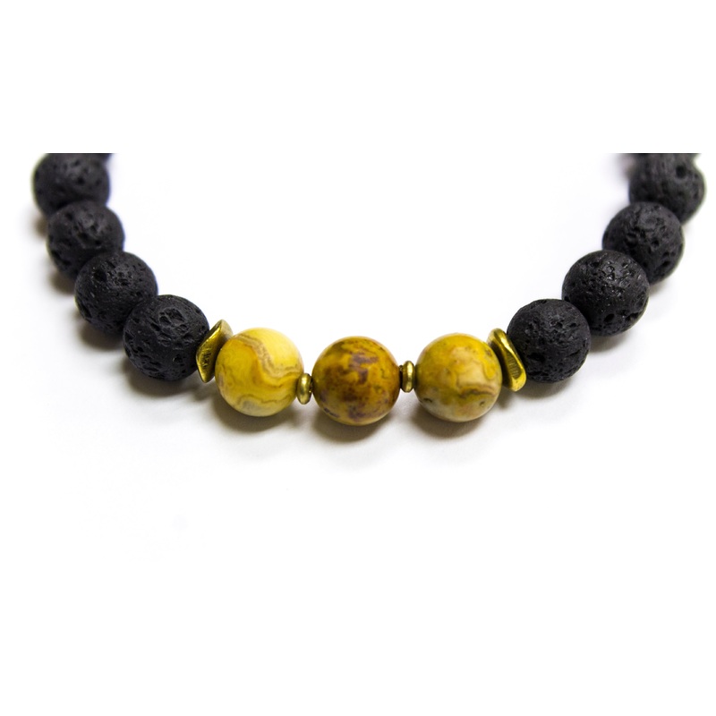 Men’s Diffuser Bracelet: Orange Cream Agate