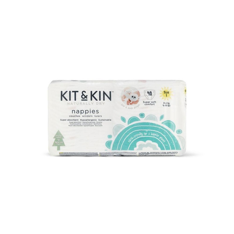 Size 1, 40 Eco Nappies, 2-6Kg
