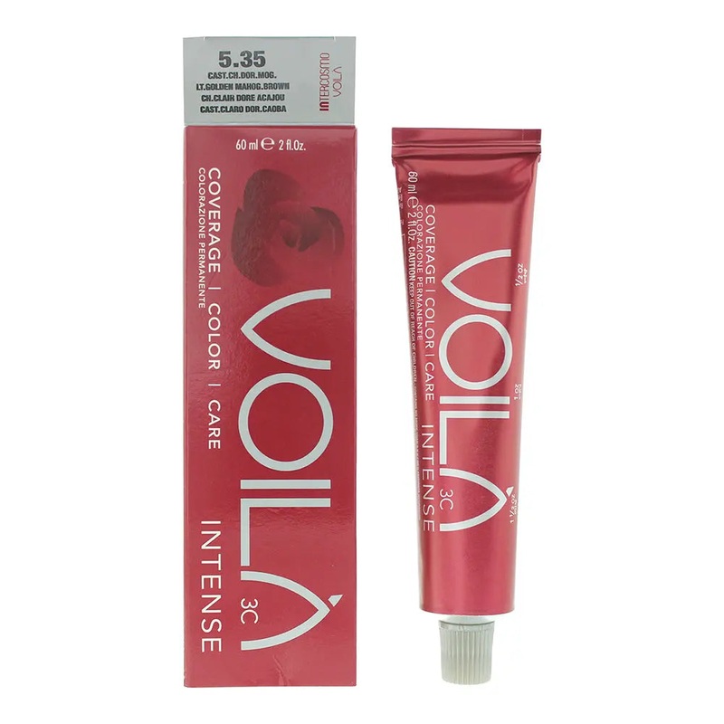 Intercosmo Voil 3C Intense 5.35 Light Golden Mahgant Brown Hair Colour 60ml
