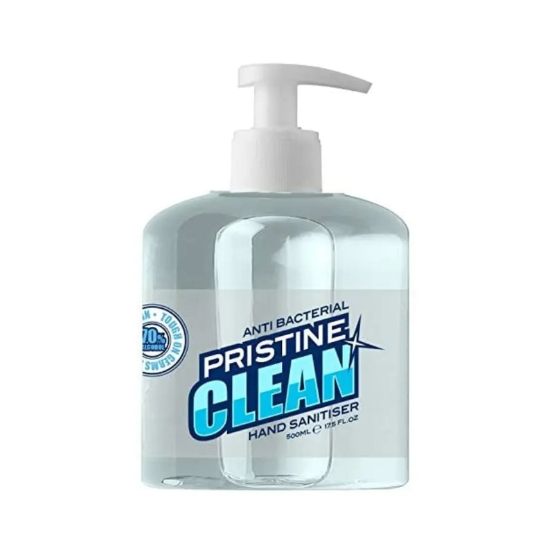 PRISTINE CLEAN 70% ALCOHOL HAND SANITIZER 500ML  – PACK OF 10