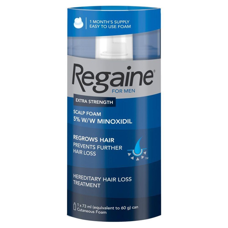 For Men Extra Strength Scalp Foam 5% W/W Cutaneous Foam – 1 Months Supply 73 ML