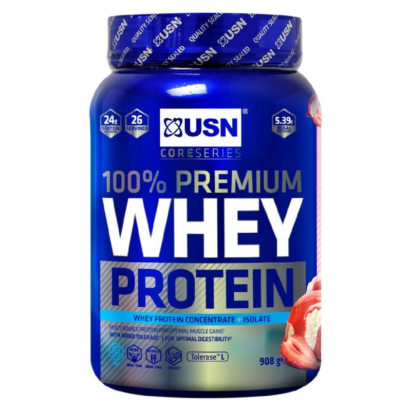 100% Premium Whey Protein Powder Strawberry – 908G