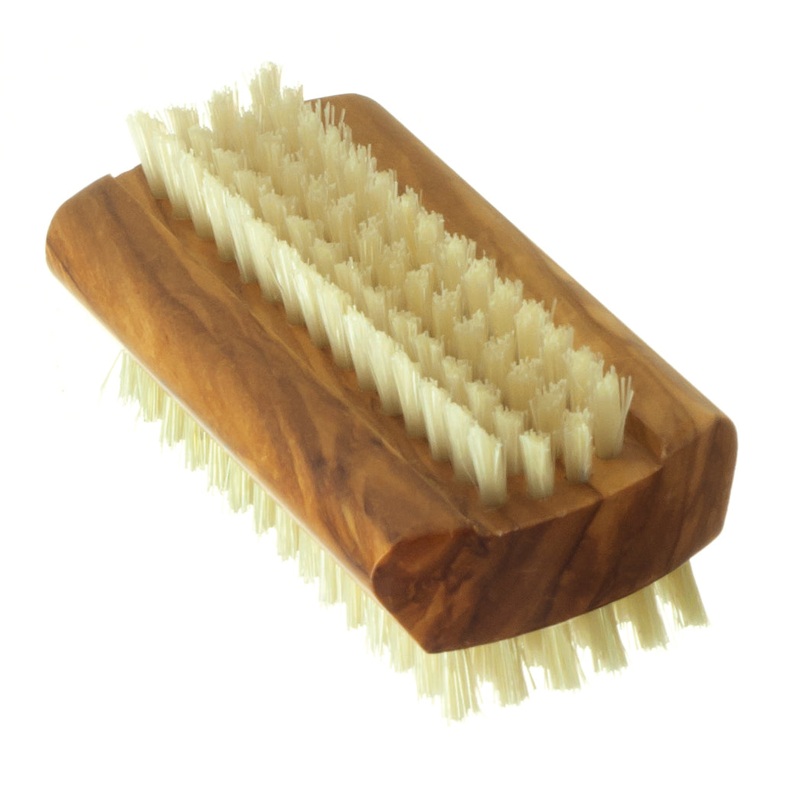 Olive Wood Nail Brush With Pure Bristle