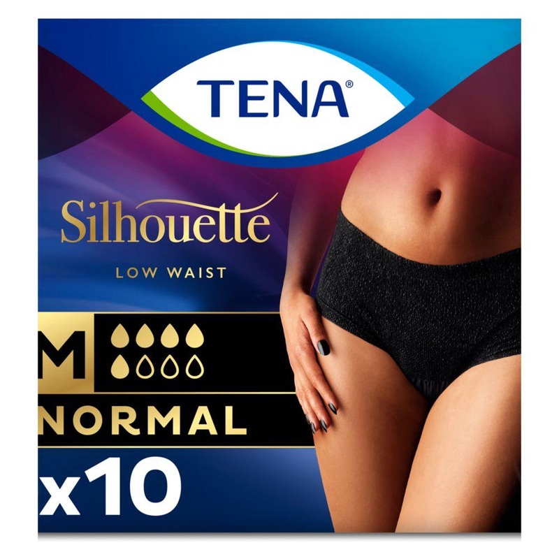 Lady Silhouette Normal Black Incontinence Pants Medium – 10 Pack