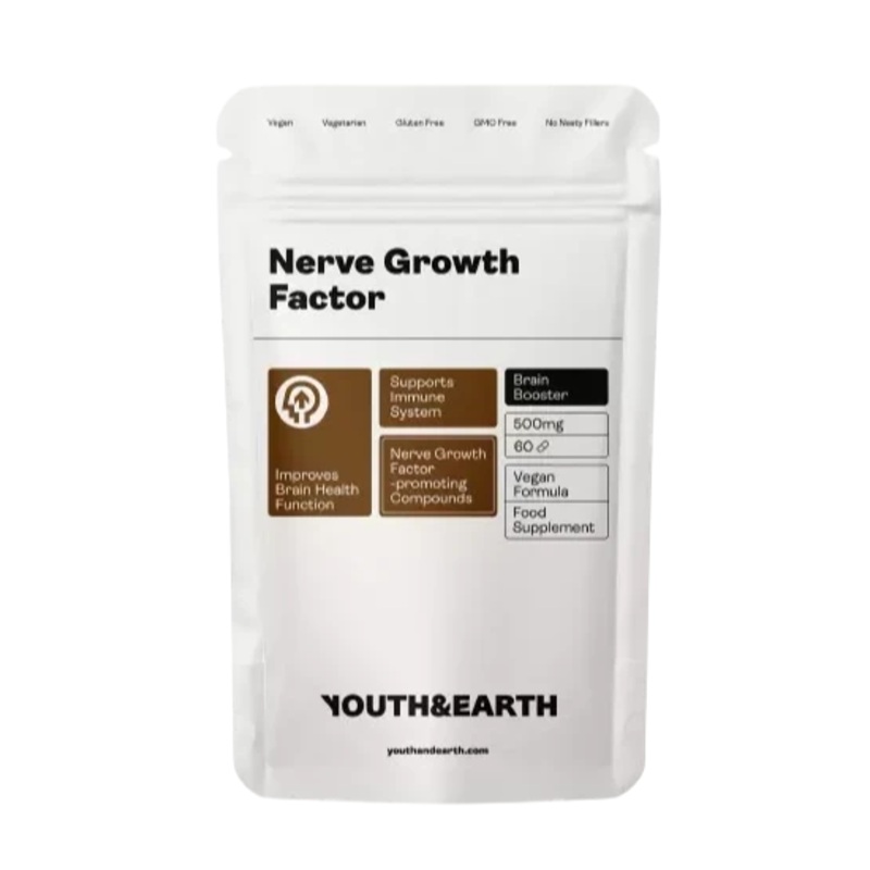 Nerve Growth Factor (Full Spectrum Lion’s Mane Mushroom, Rhodiola, Ginseng, Bioperine)  500mg 60 Capsule