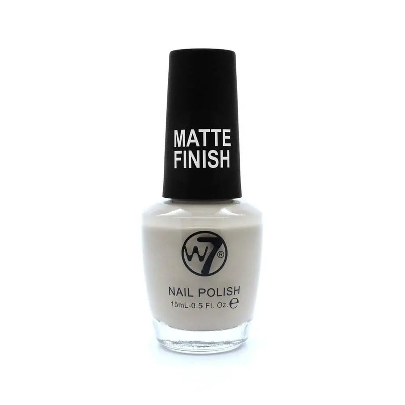 W7 Cosmetics Grey Nail Polish 15ml – Matte Latte