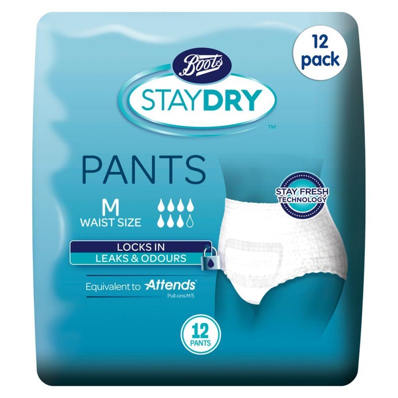 Staydry Pants Medium – 144 Pants (12 Pack Bundle)