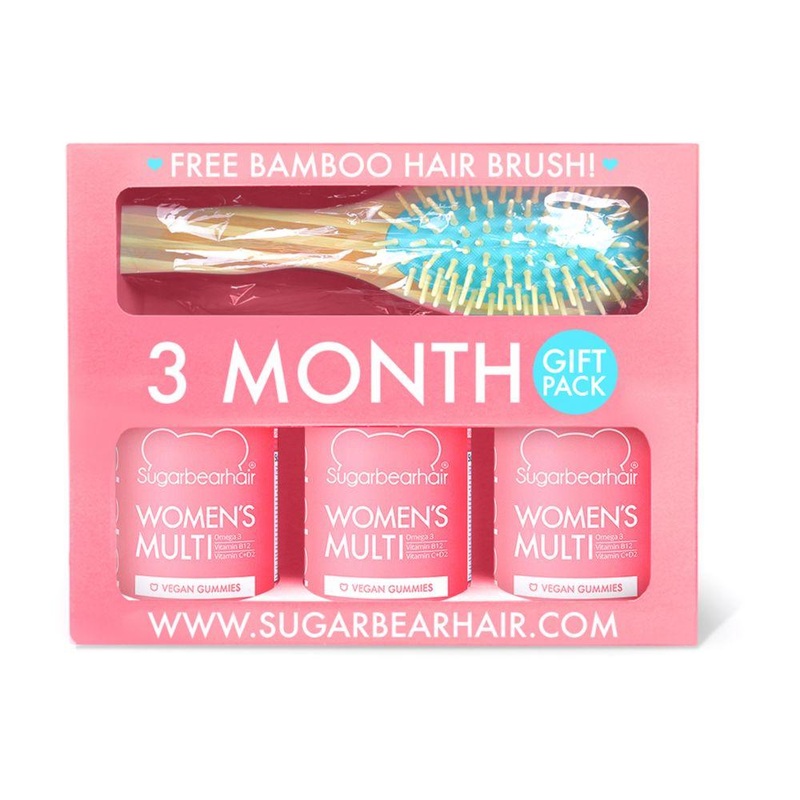 Women’S Multi 3 Month Gift Pack With Free Bamboo Hair Brush