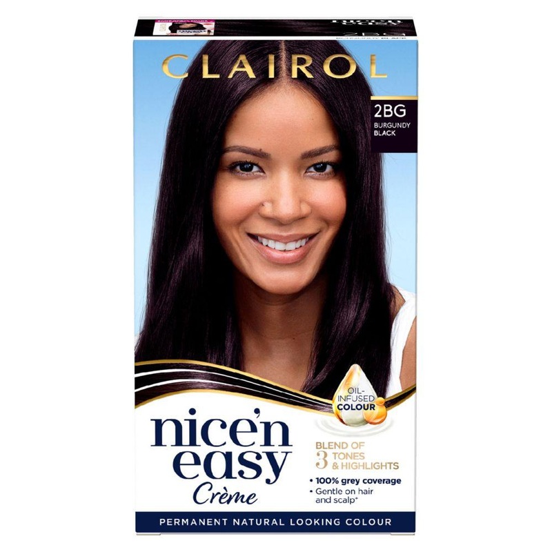 Nice N Easy Permanent Hair Dye Burgundy Black 2Bg 177Ml