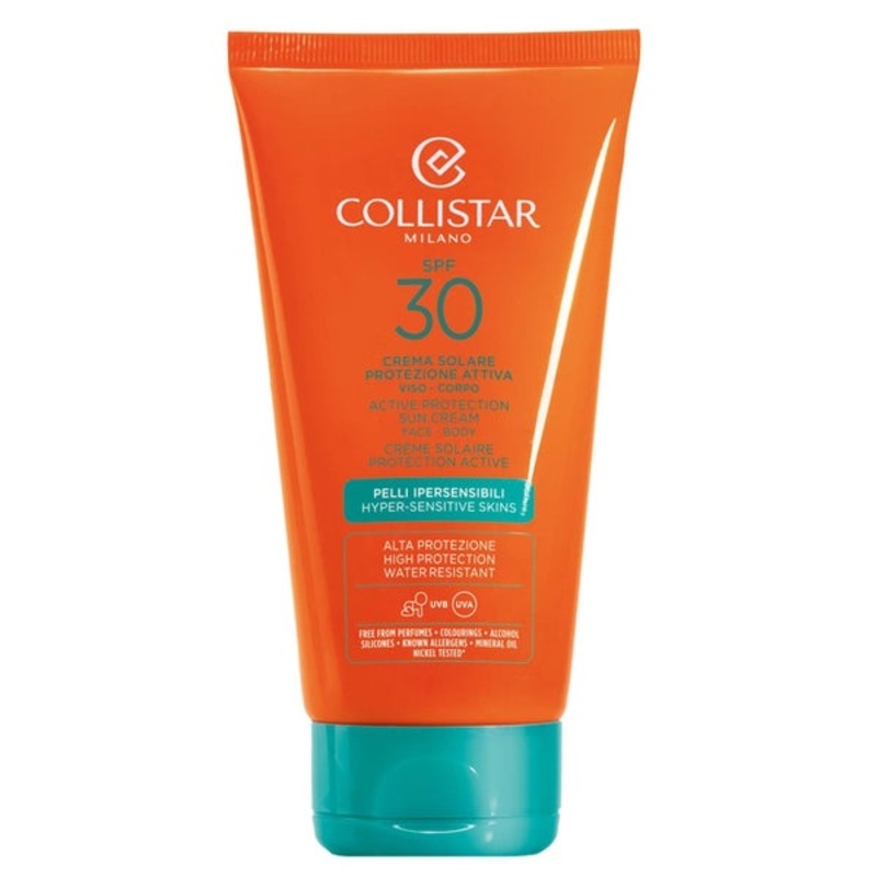 Collistar Sun Tan Active Protection Tanning Cream for Sensitive Skin SPF30 150ml