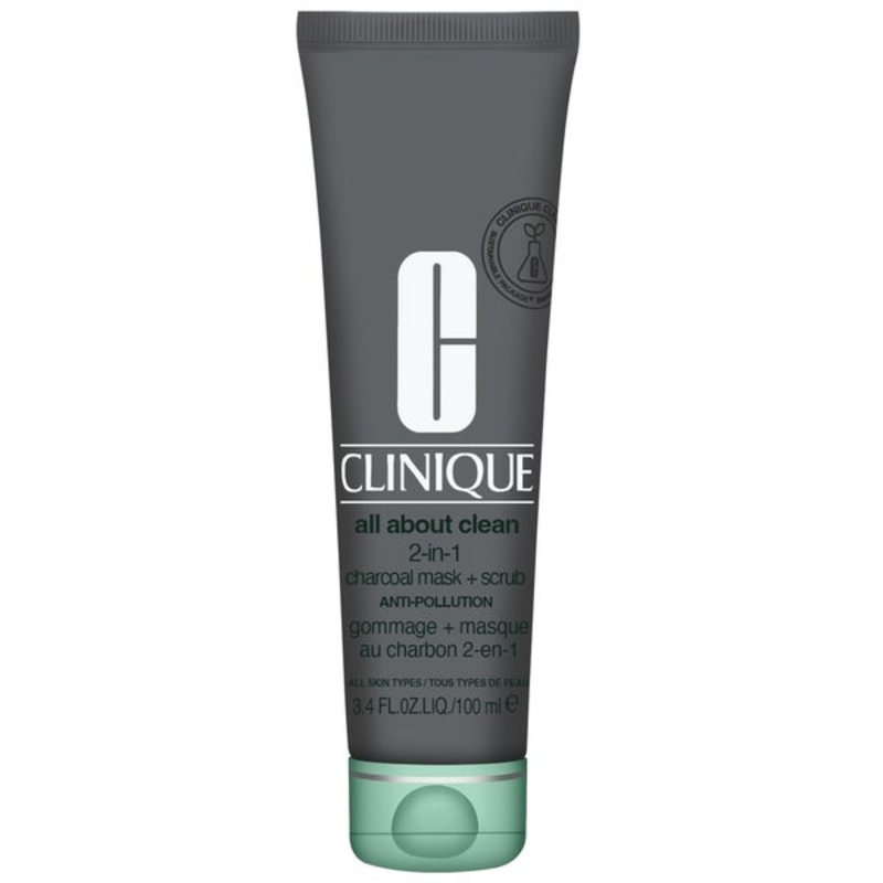 Clinique Cleansers & Makeup Removers All About Clean 2-In-1 Charcoal Mask + Scrub 100ml
